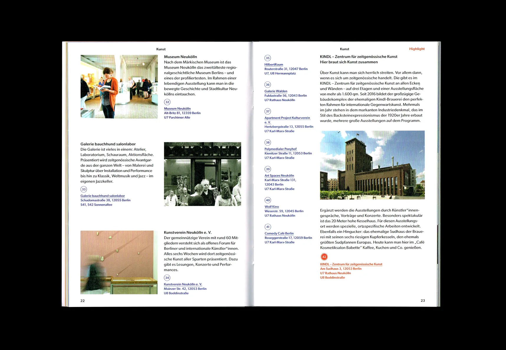 Neukölln Guide — Doppelseite mit Fotos und Tipps