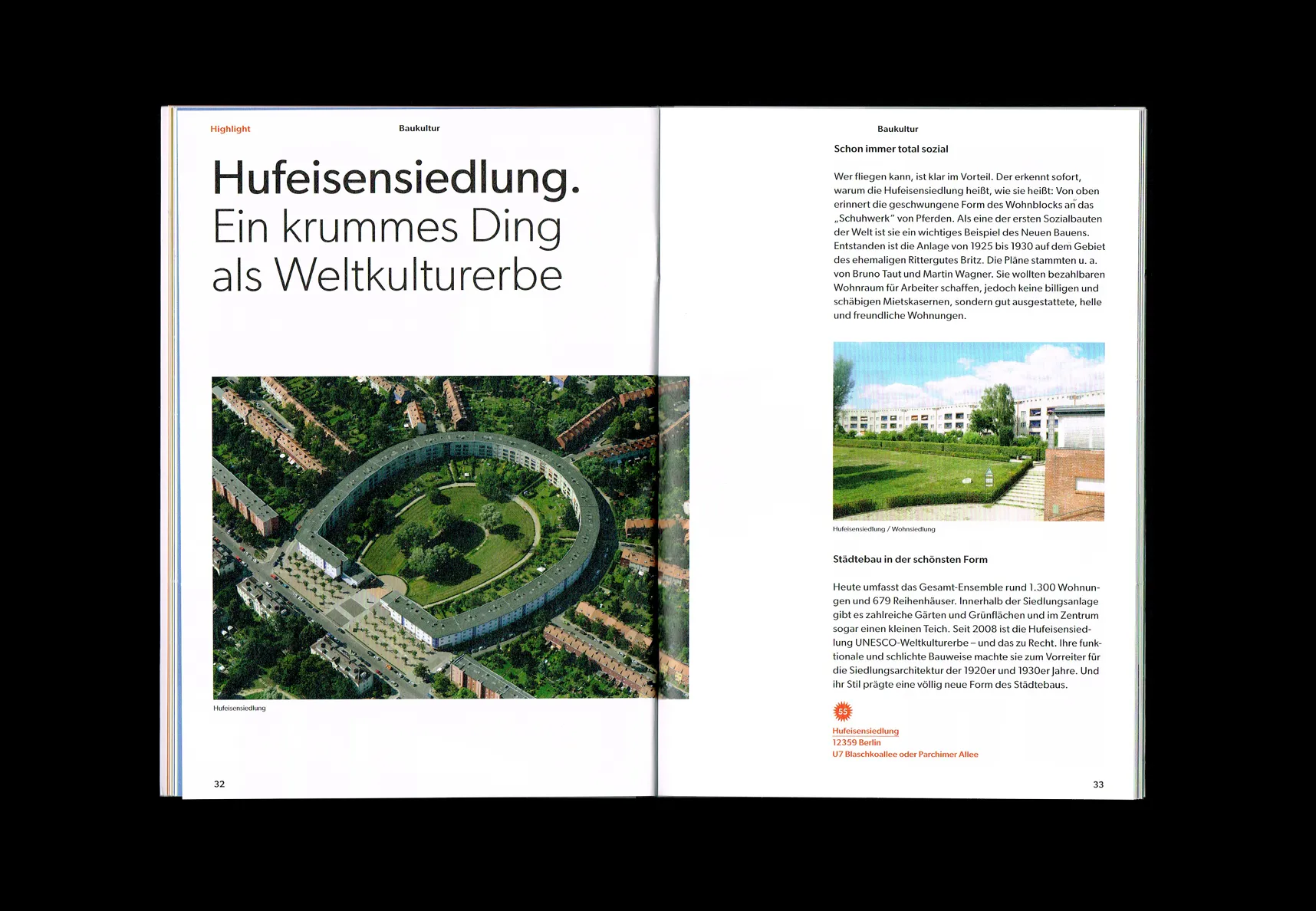 Neukölln Guide — Doppelseite Hufeisensiedlung