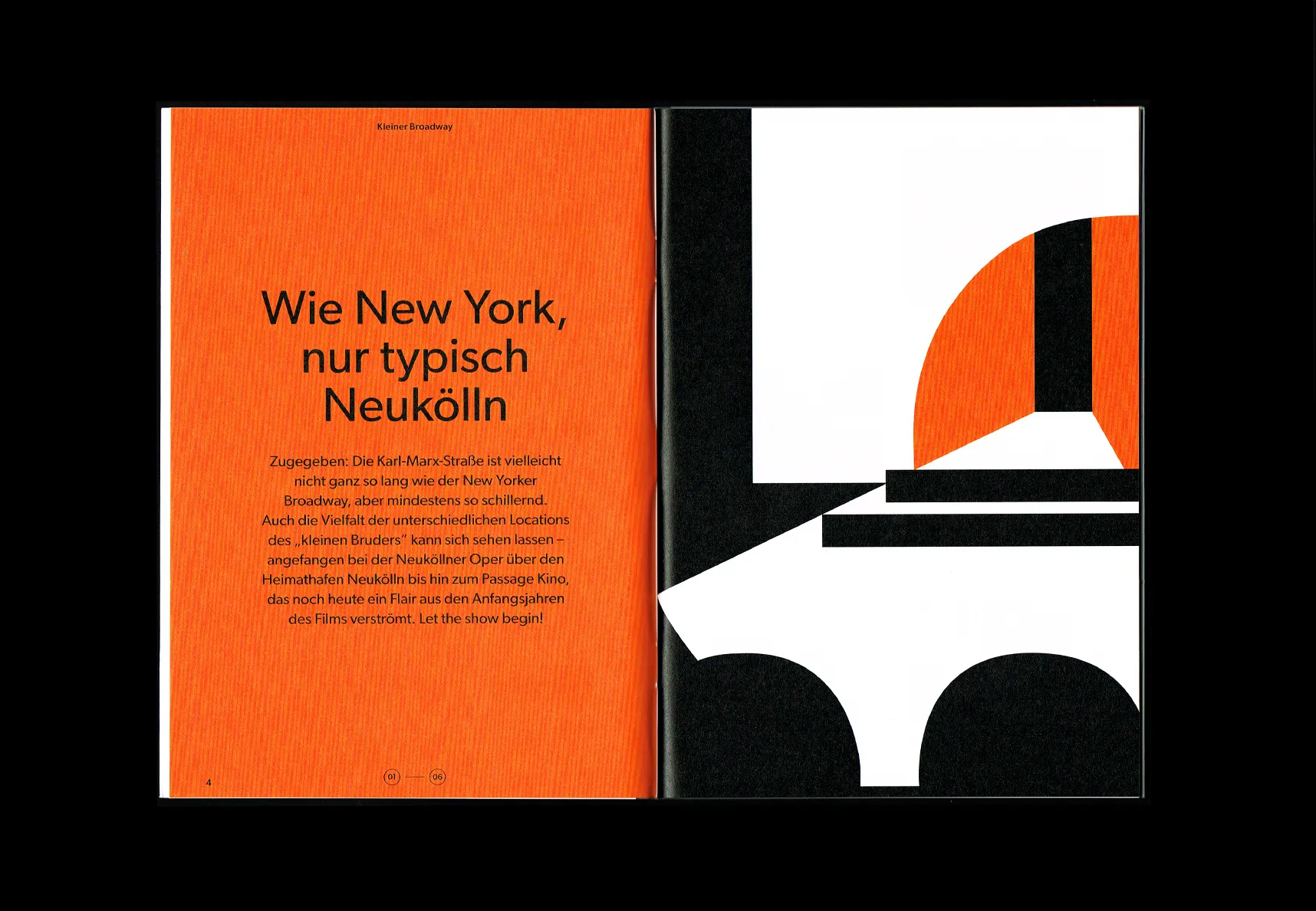 Neukölln Guide — Doppelseite „Wie New York, nur typisch Neukölln“
