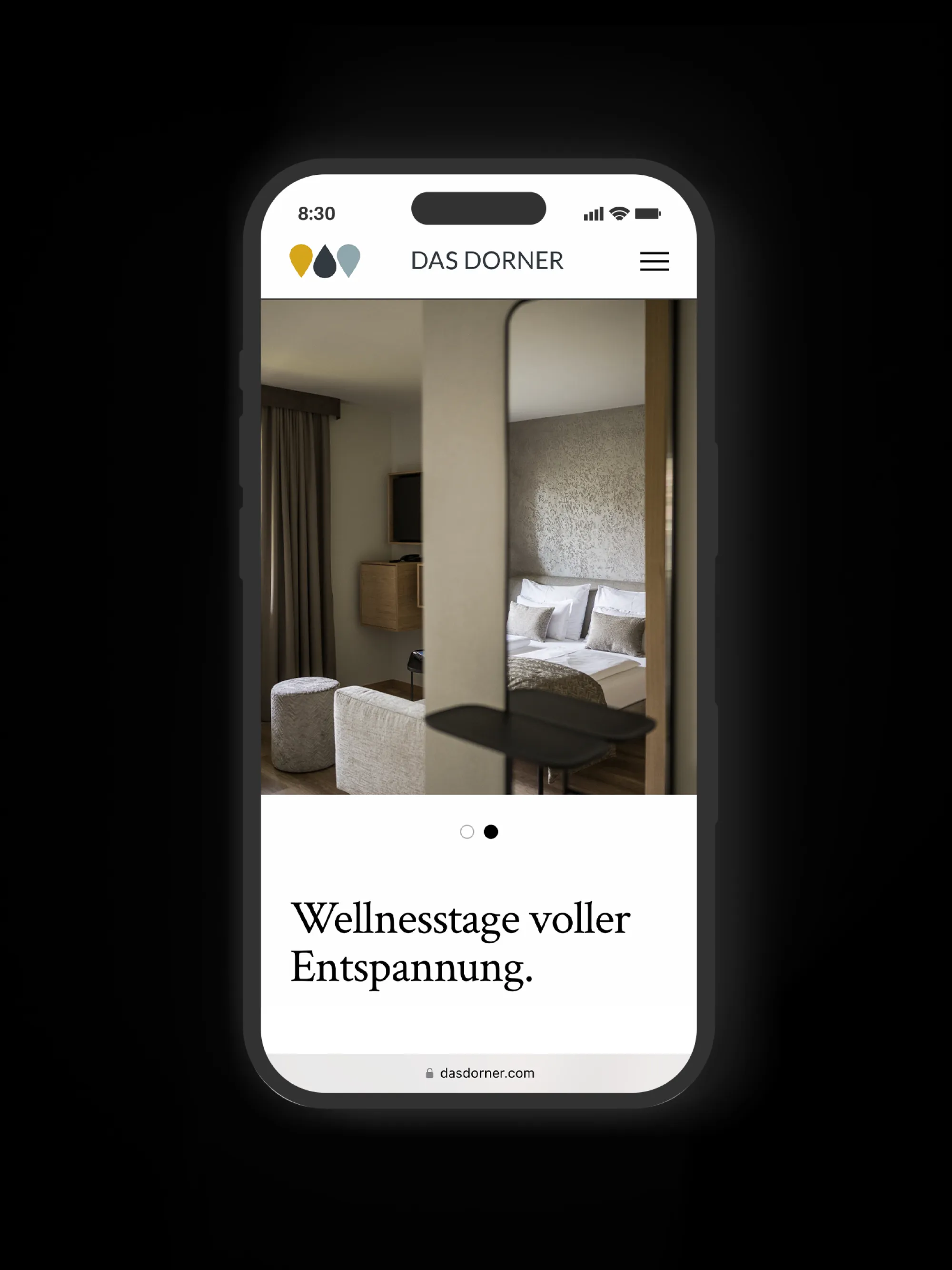Die mobile Das-Dorner-Website auf dem iPhone