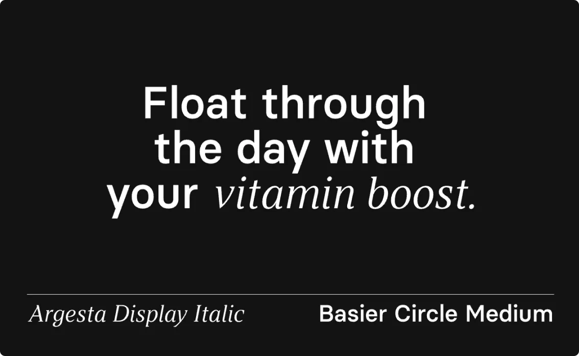 Claim-Kachel — Float through the day with your vitamin boost