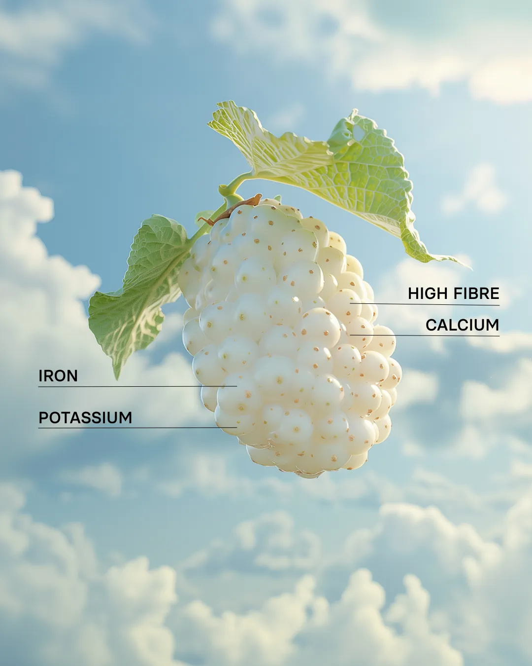 HighOn-Kampagnenmotiv Mulberry in den Wolken