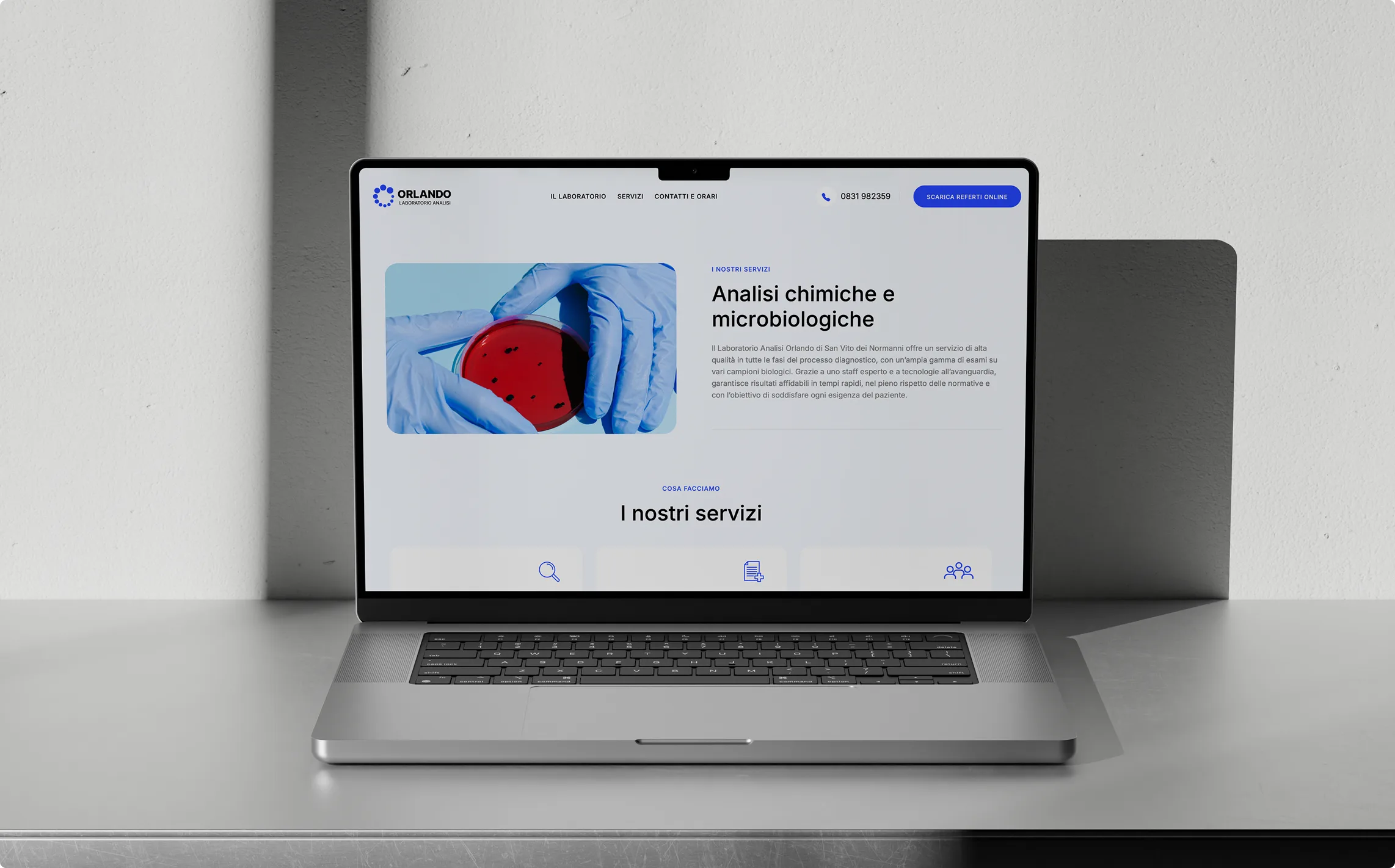 The new Orlando website on a MacBook